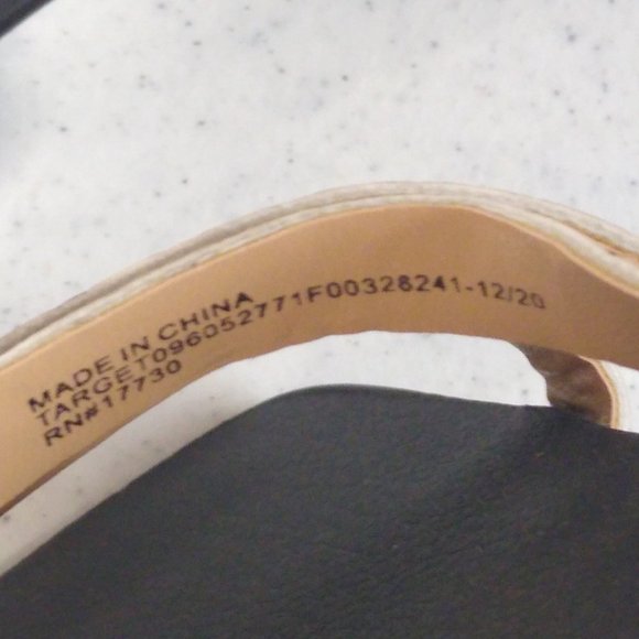 A New Day Sandals Snakeskin Size 6.5 Women Embossed Strappy Slide On Sandal NWT - Picture 7 of 7